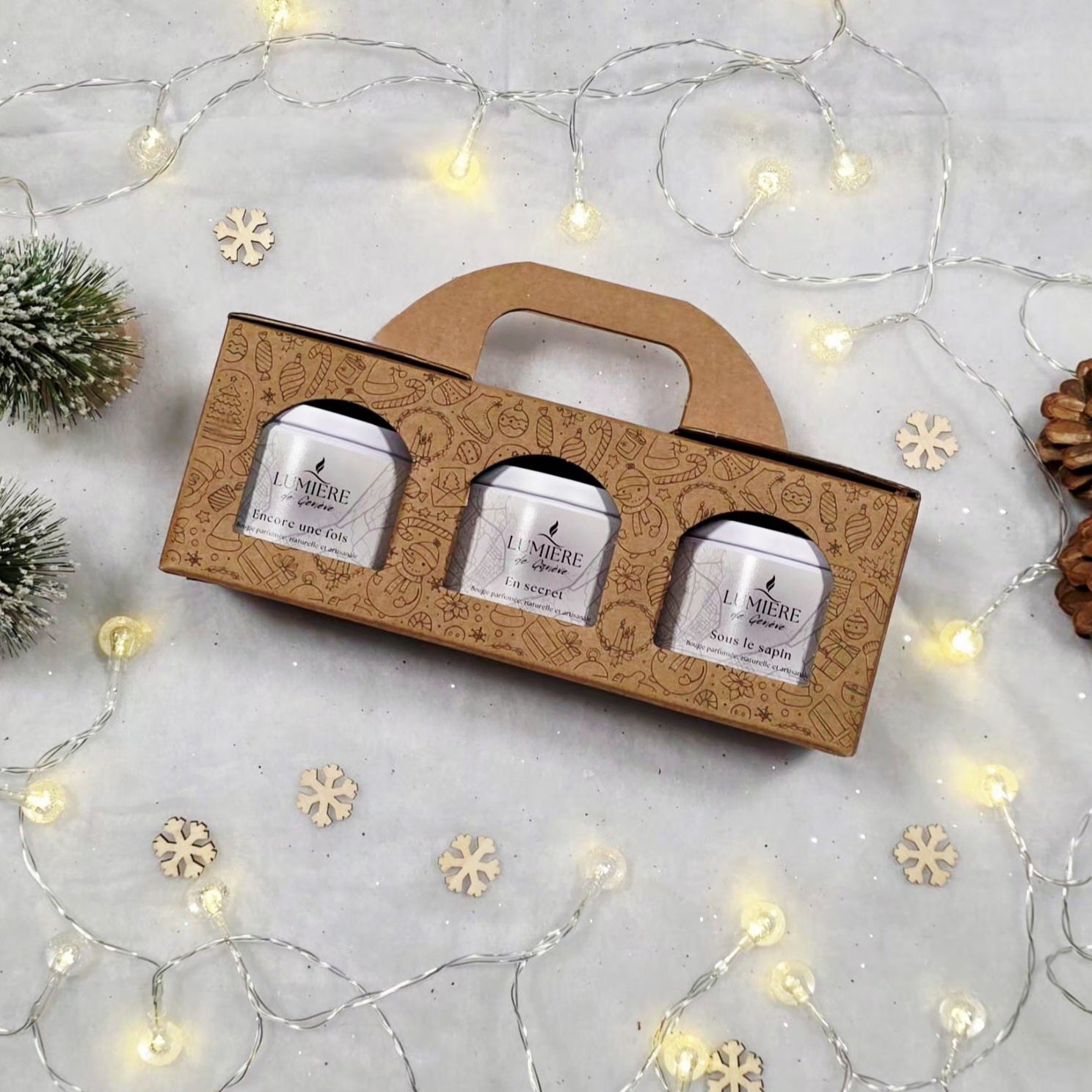 Coffret spécial Noël – L’éclat des fêtes en 3 bougies