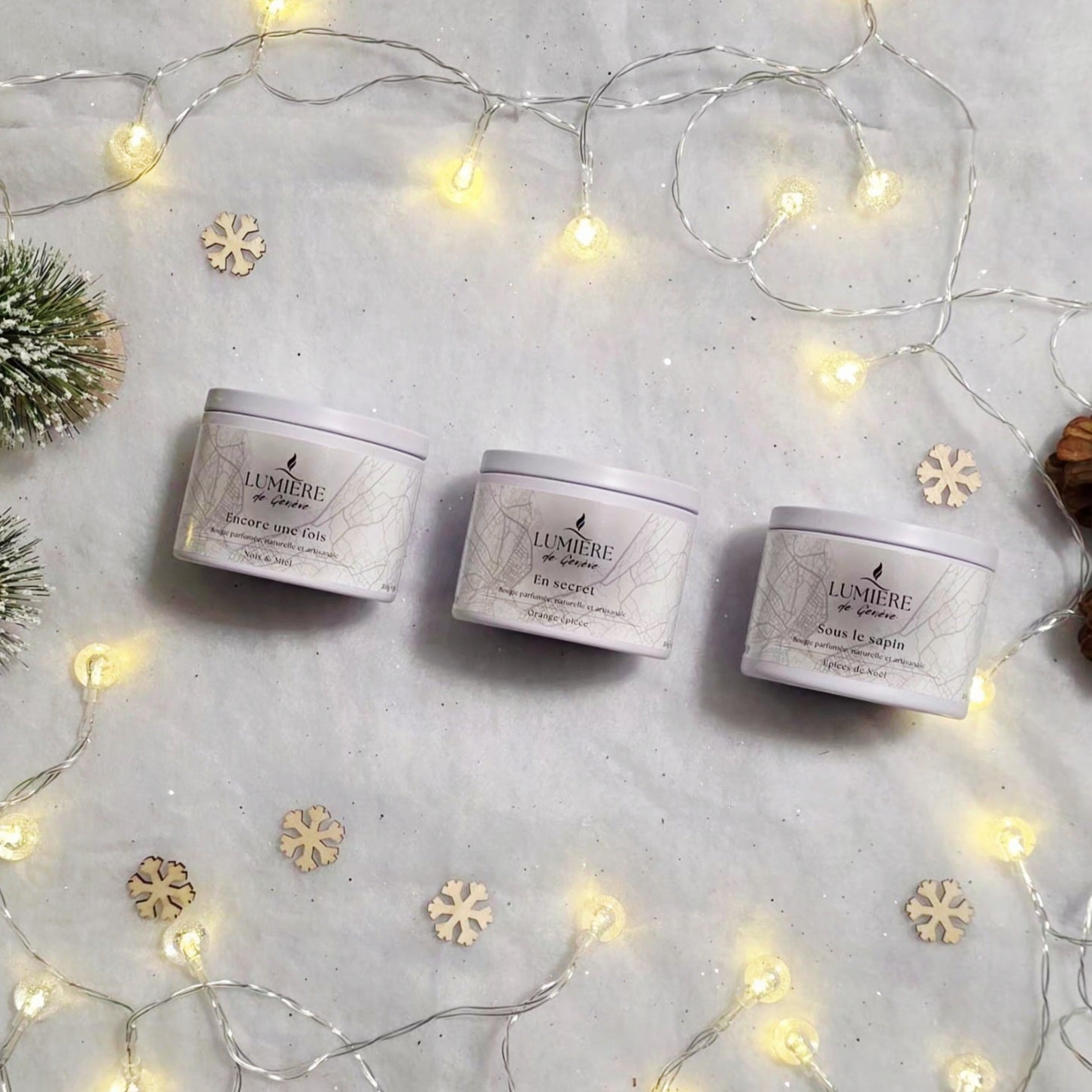 Coffret spécial Noël – L’éclat des fêtes en 3 bougies