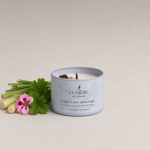 Bougie Éclat d'anti-moustique / Citronnelle-Géranium
