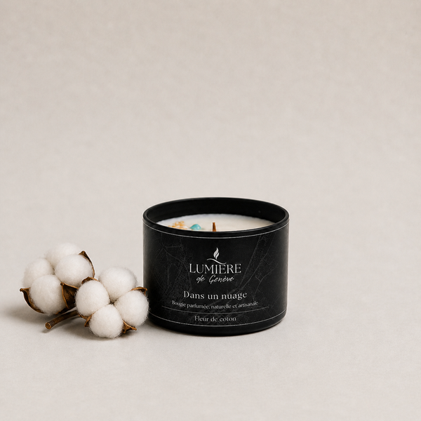 Bougie Dans un nuage / Fleur de coton