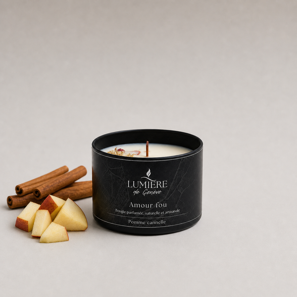 Bougie Amour fou / Pomme-cannelle